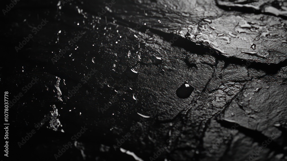 A close-up of textured black rock with water droplets, highlighting natural elements. A close-up of textured black rock with water droplets, highlighting natural elements.