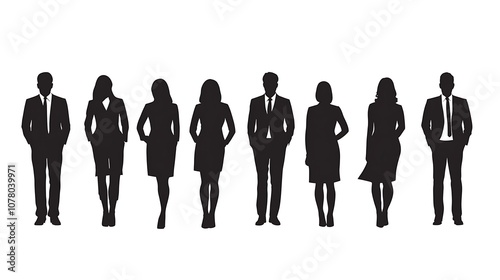 Silhouettes of Business People