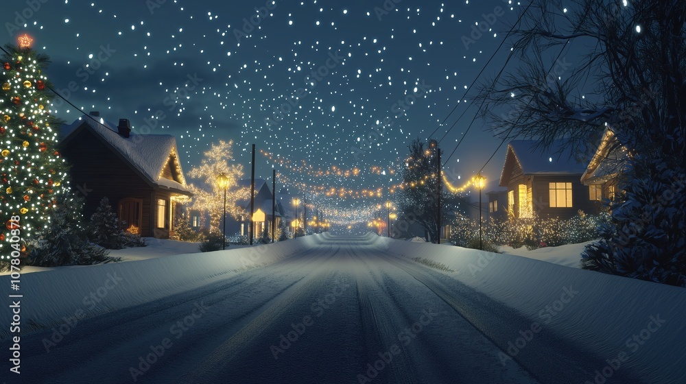 Experience the magic of a snowy winter wonderland on a quiet christmas eve Experience the magic of a snowy winter wonderland on a quiet christmas eve