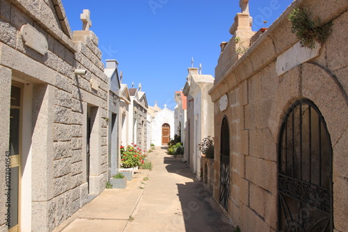 Cimiteriu Marinu di Bunifaziu, a marine cemetery in the coastal town bonifacio photo