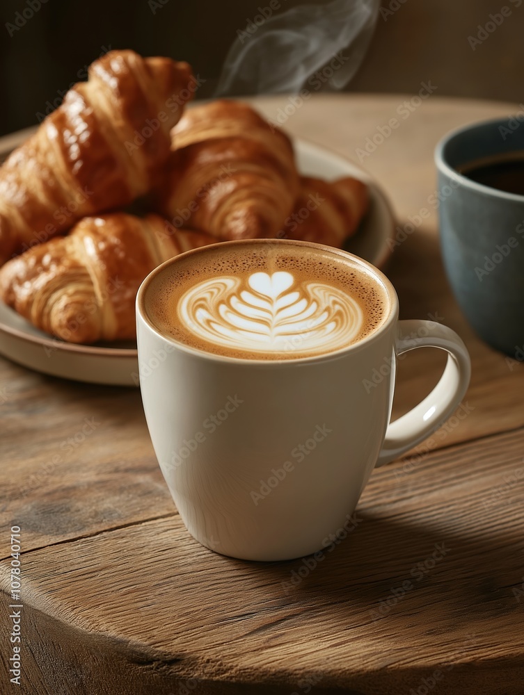 Enjoy a perfect morning with freshly brewed coffee and delicious croissants for a delightful breakfast experience