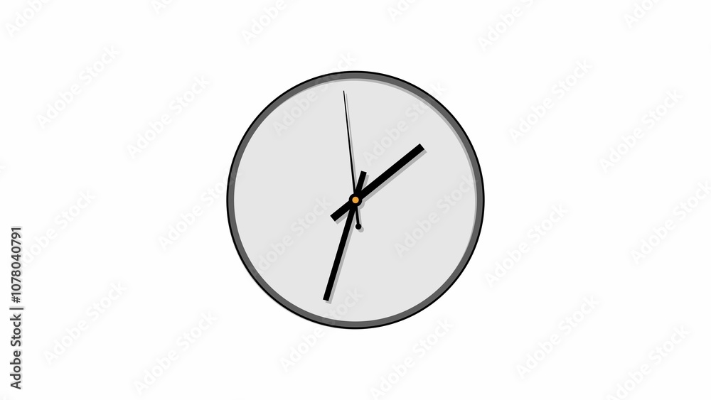 Classic design wall clock icon with white background.