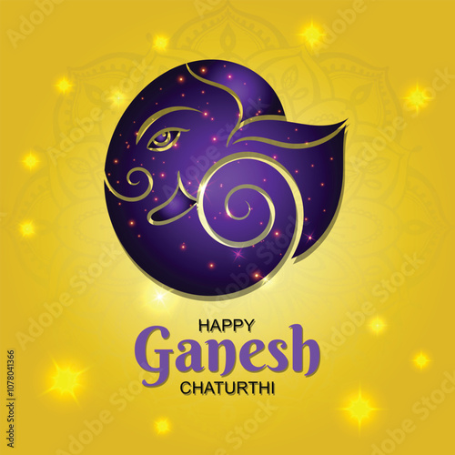 Lord Ganpati background for Ganesh Chaturthi festival of India.