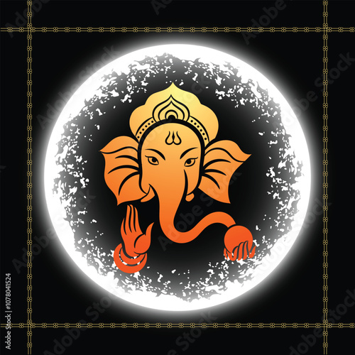 Lord Ganpati background for Ganesh Chaturthi festival of India.