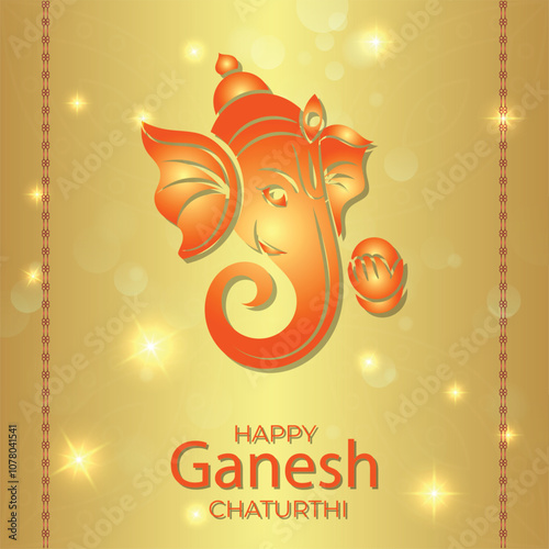 Lord Ganpati background for Ganesh Chaturthi festival of India.