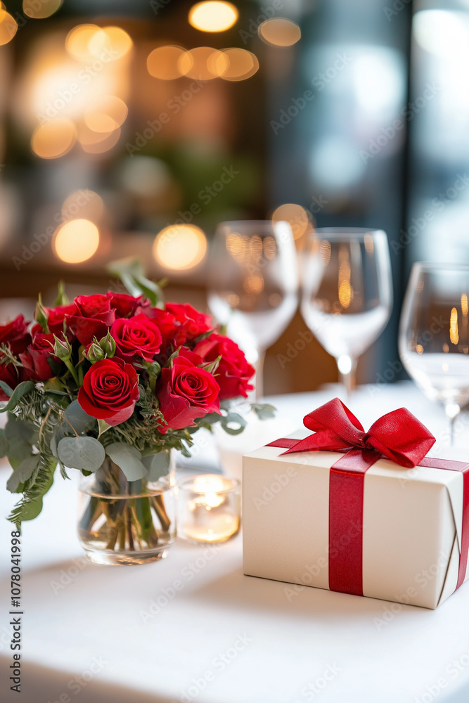 Obraz premium romantic dinner setting