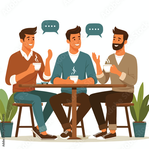 friends enjoying quality time vector