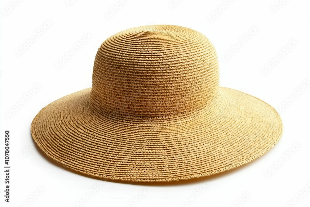 Straw hat on a white background. Straw hat on a white background.
