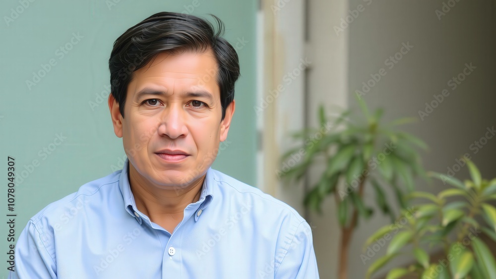 Professional Business Portrait of a Man in Blue Shirt, Ideal for Corporate Websites, Marketing, and Professional Profiles Professional Business Portrait of a Man in Blue Shirt, Ideal for Corporate Websites, Marketing, and Professional Profiles