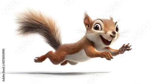 Cheerful Cartoon Squirrel