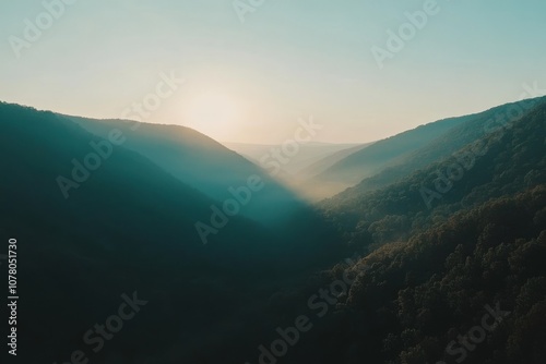 Sunset over Lake Solina, Solina, Polańczyk, Bieszczady, sunrise