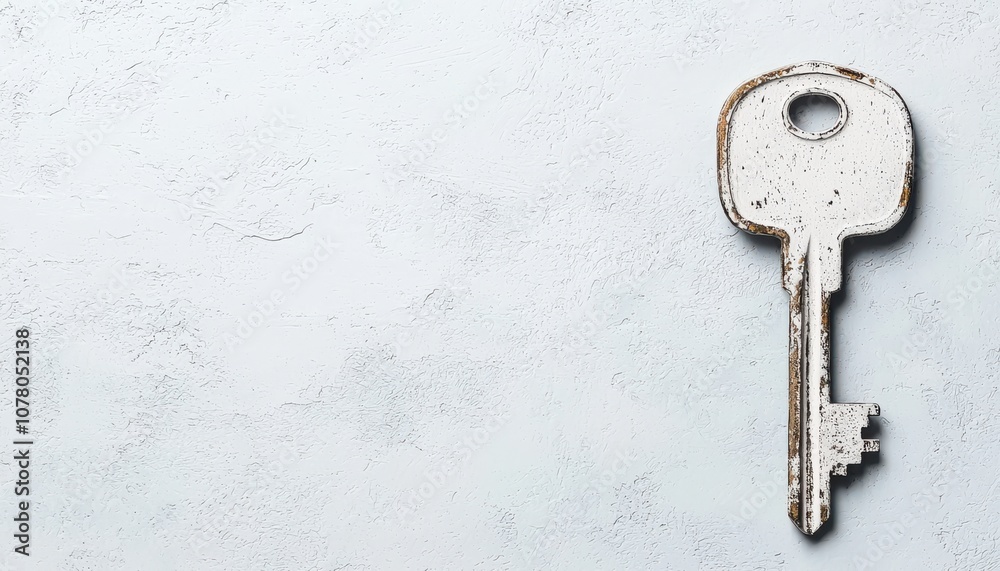 An old key rests on a textured surface, symbolizing access and opportunity. An old key rests on a textured surface, symbolizing access and opportunity.