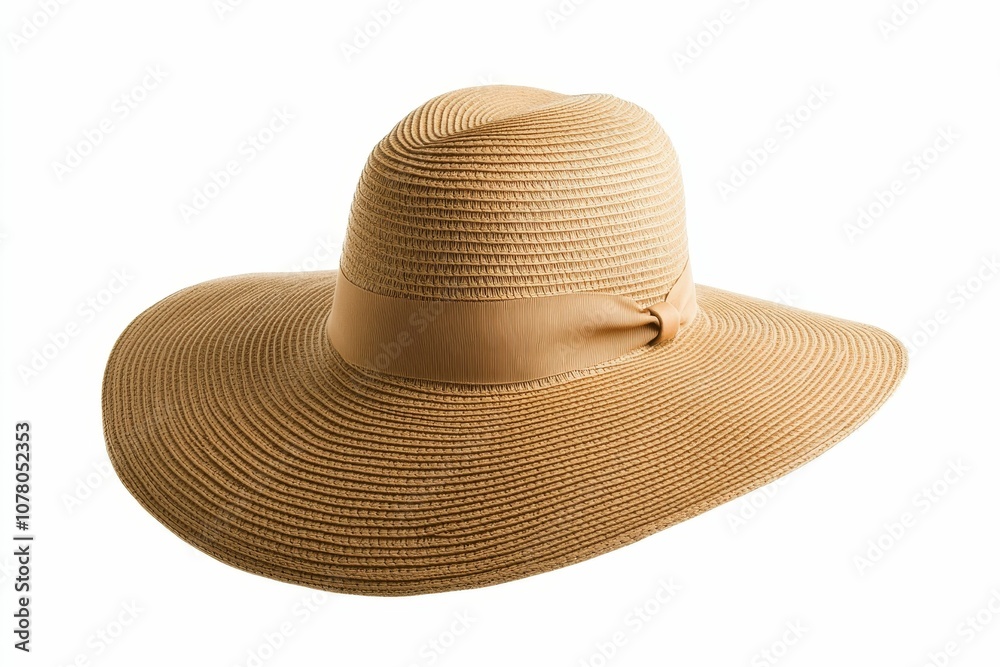 Brown straw hat with a wide brim. Brown straw hat with a wide brim.