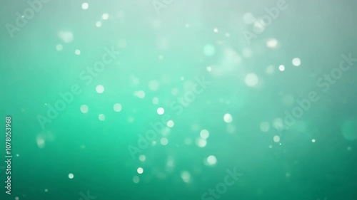 Turquoise Bokeh Background with Gentle Sparkling Lights