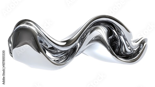 Abstract Silver Wave