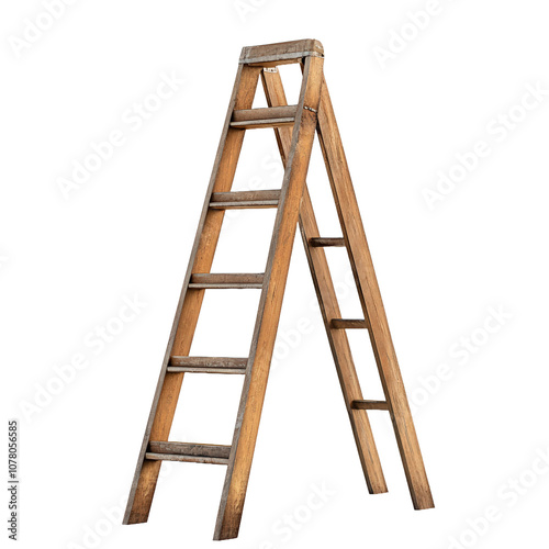  Construction Ladder isolated on white background.