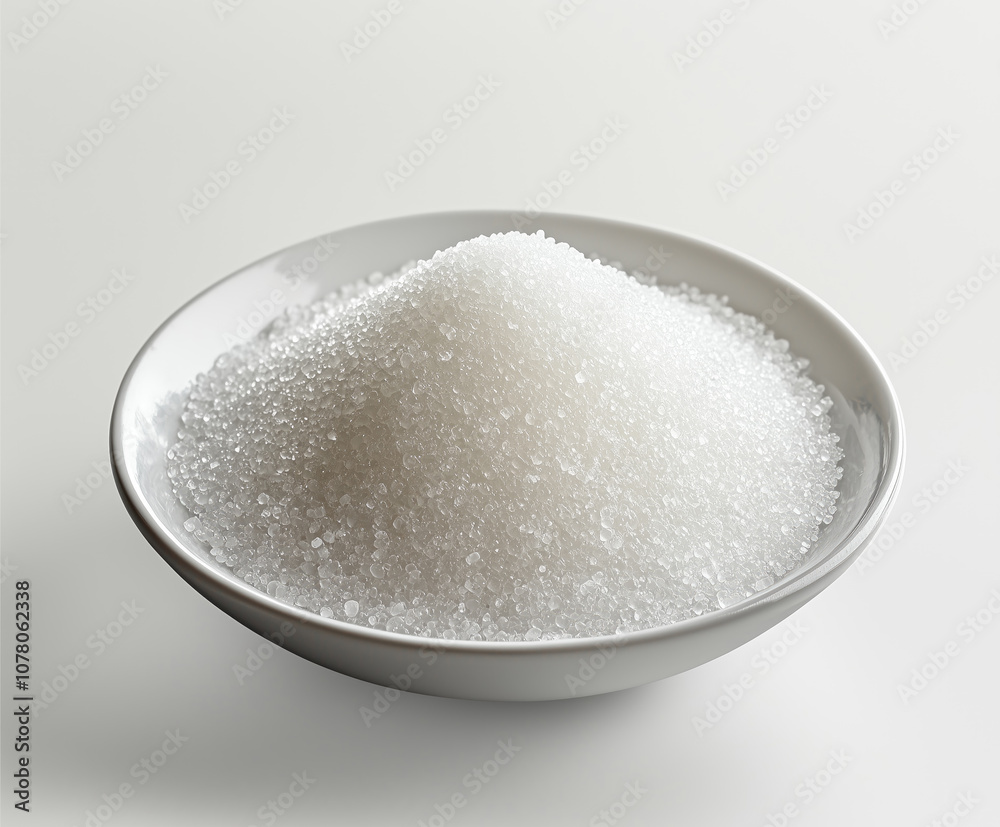 White bowl filled with white sugar White bowl filled with white sugar