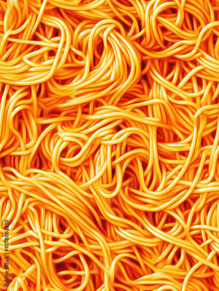 seamless pattern of spaghetti