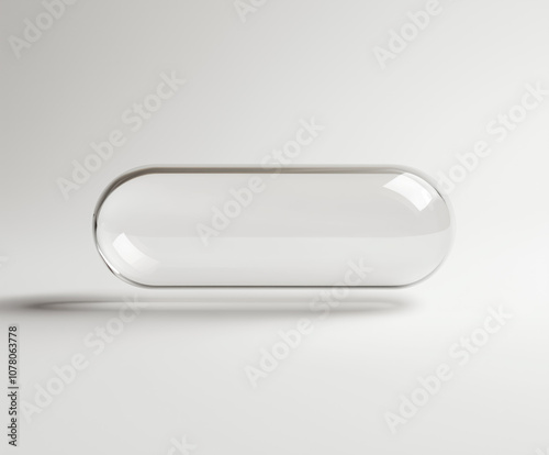 pill shape tube on a white background