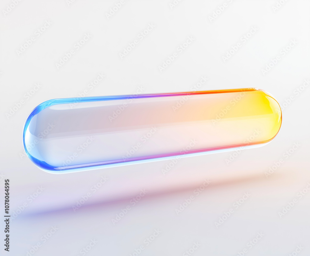 Clear pill shaped like a rectangle Clear pill shaped like a rectangle