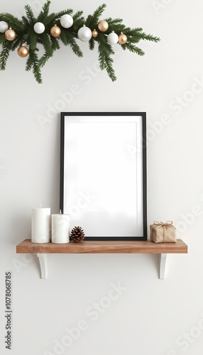 Frame mockup, wall art mockup, Living room wall poster mockup. Modern 3D render luxury interior design