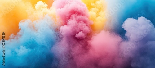 Abstract colorful smoke cloud background.