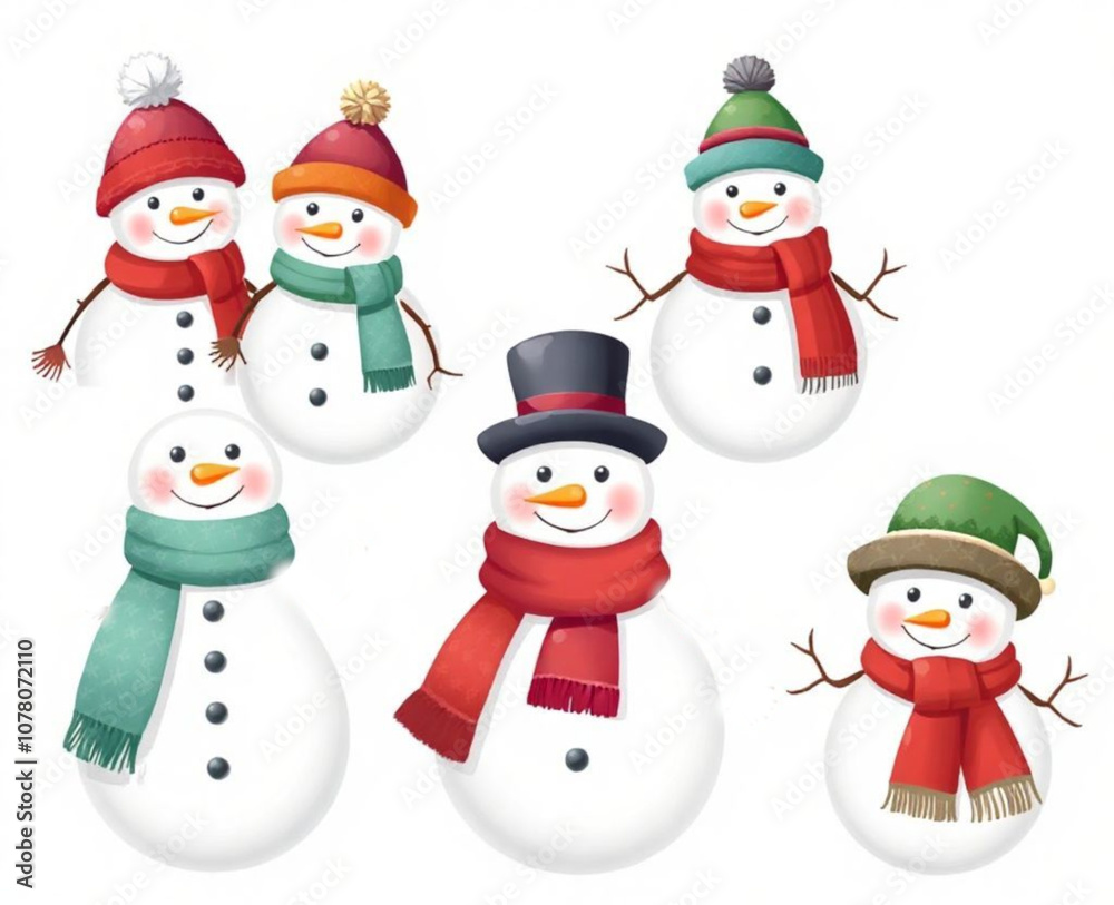 snowman with a scarf