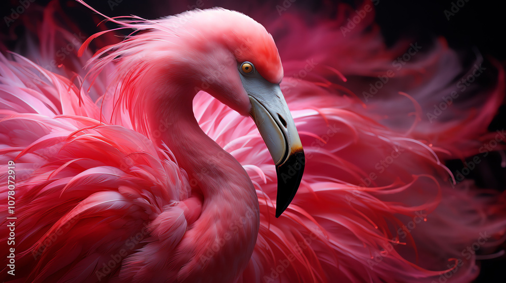 Fototapeta premium close up of a flamingo