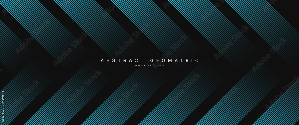 Abstract geomatric background with blue gradient circle lines. Modern futuristic concept. Suit for presentation, website, cover, poster, banner with dark background.