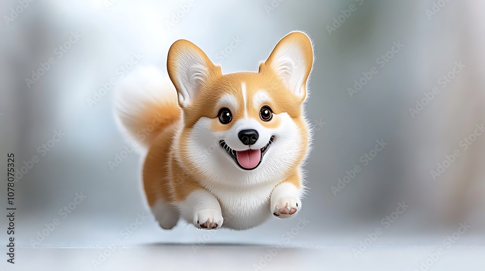 The Cute Chibi Corgi from Midjourney is a whimsical and adorable depiction of the beloved dog breed, featuring oversized eyes, a fluffy tail The Cute Chibi Corgi from Midjourney is a whimsical and adorable depiction of the beloved dog breed, featuring oversized eyes, a fluffy tail