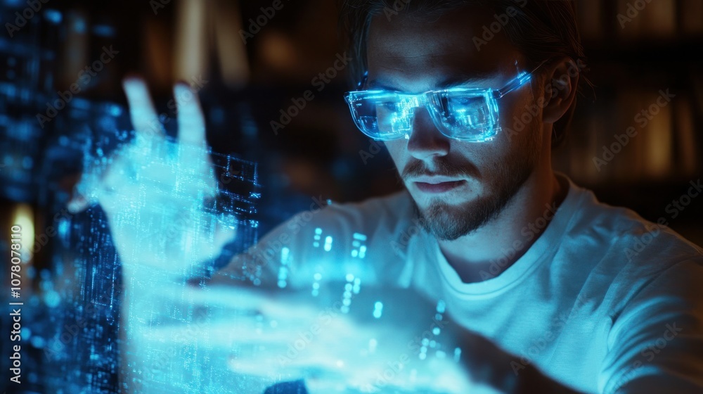 B2B holographic marketing tools: Business professionals utilizing holograms and digital interfaces for enhanced marketing automation B2B holographic marketing tools: Business professionals utilizing holograms and digital interfaces for enhanced marketing automation