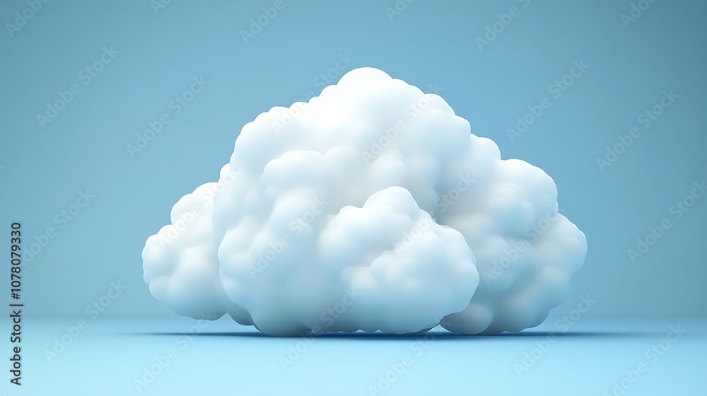 A fluffy, white cloud against a soft blue background, suggesting a serene and peaceful atmosphere. A fluffy, white cloud against a soft blue background, suggesting a serene and peaceful atmosphere.