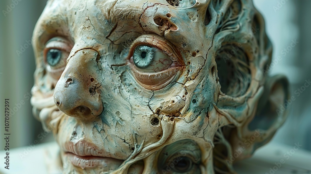 Detailed Human Skull Sculpture: Anatomy and Art Detailed Human Skull Sculpture: Anatomy and Art