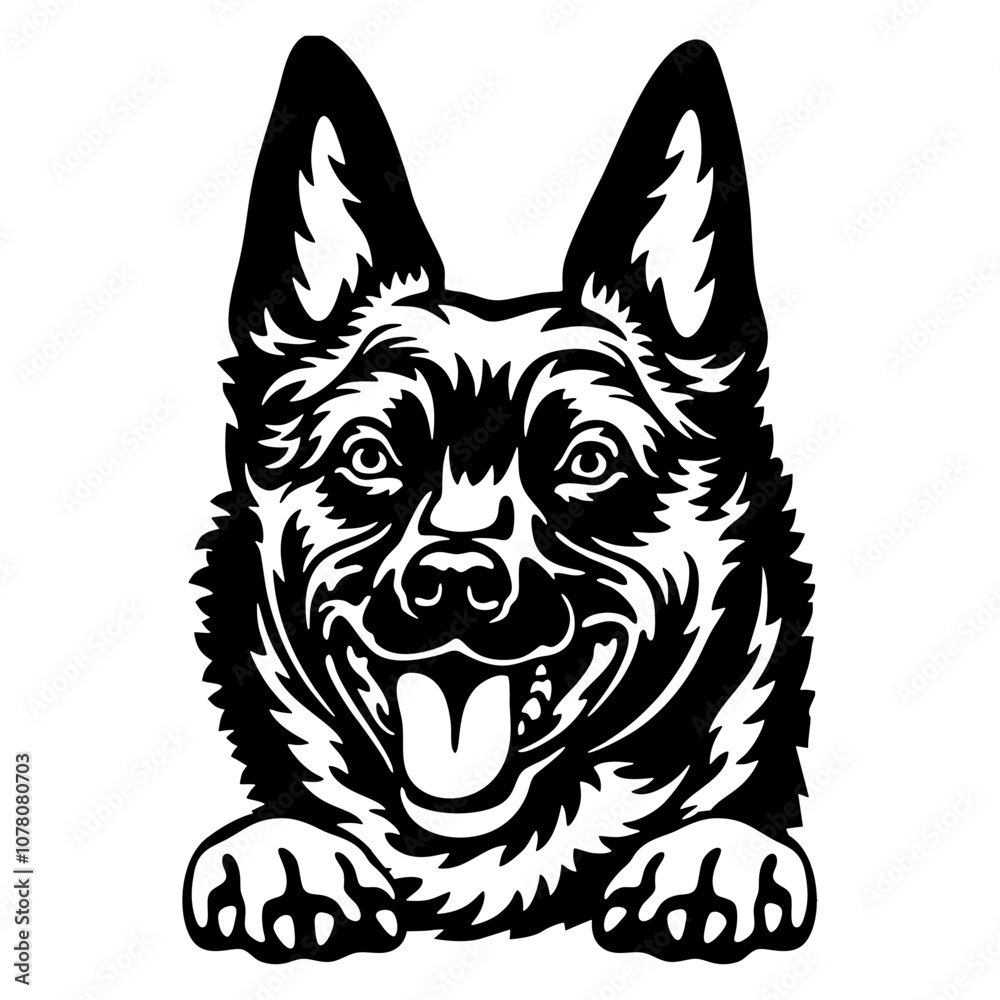 Peeking Australian Kelpie - Dog lover owner gift - Dog cut file - Peeking Dog Cut Stencil Peeking Australian Kelpie - Dog lover owner gift - Dog cut file - Peeking Dog Cut Stencil