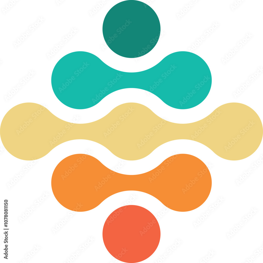 A creative vector design showcases a series of colorful, rounded shapes arranged in a harmonious pattern. The design uses teal, yellow, orange, and red hues to create a modern aesthetic. A creative vector design showcases a series of colorful, rounded shapes arranged in a harmonious pattern. The design uses teal, yellow, orange, and red hues to create a modern aesthetic.