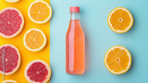 orange and grapefruit fresh fruit background