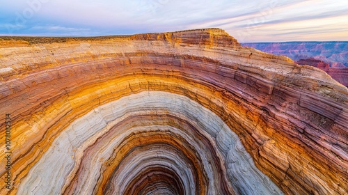 Aerial view of colorful geological layers in the Grand Canyon, rugged textures, Grand Canyon geology, nature s patterns in rocks photo