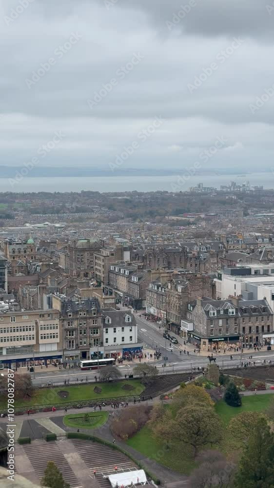 Princes Street on an overcast day in Edinburgh, Scotland, United Kingdom Princes Street on an overcast day in Edinburgh, Scotland, United Kingdom