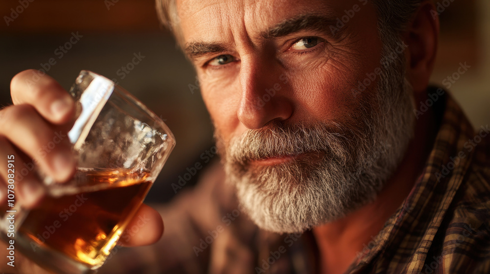 man with glass of whiskey man with glass of whiskey
