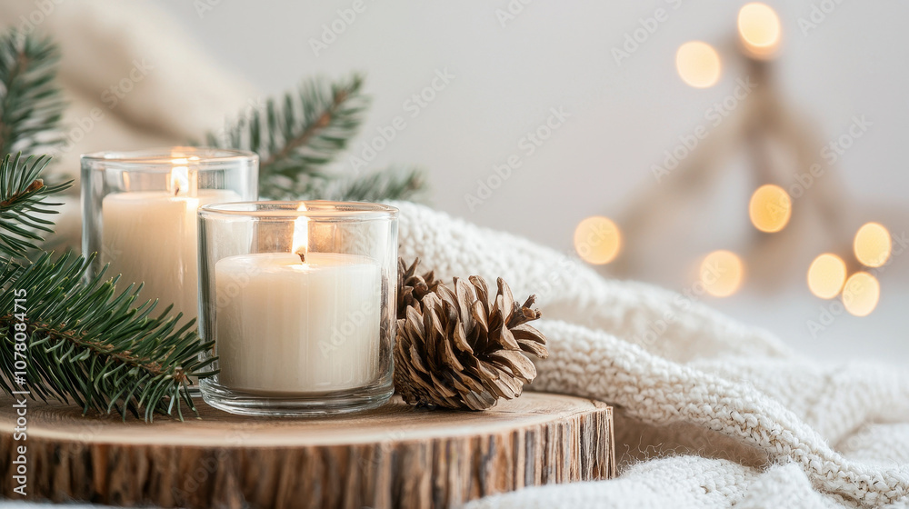 christmas still life with candle christmas still life with candle