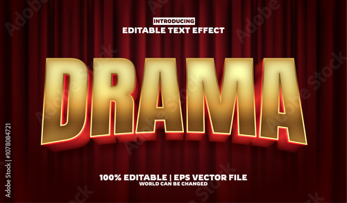 Drama new editable text effect in new modern trend style