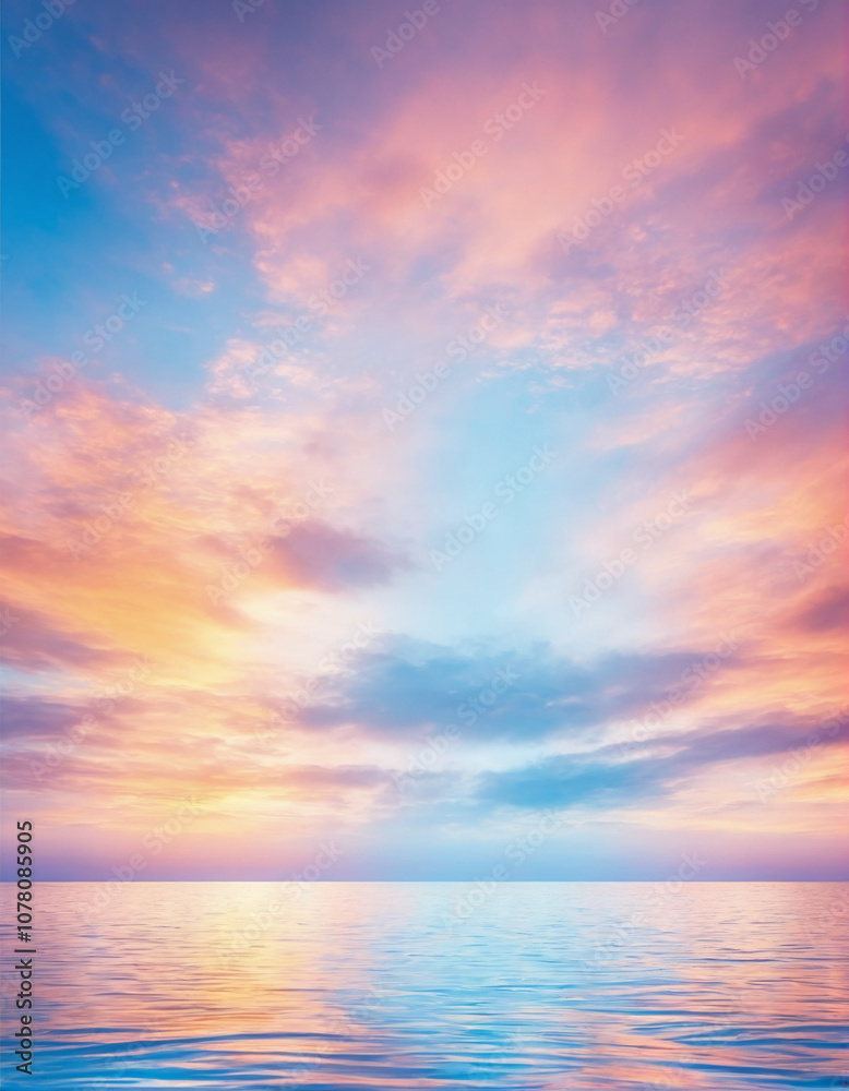Sunset over the sea background Sunset over the sea background