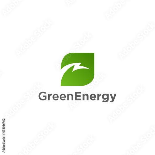 Green Energy Logo Simple Tech