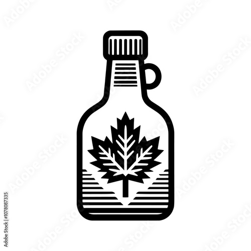 Simple Vector Icon of a maple syrup – Logo Design Illustration