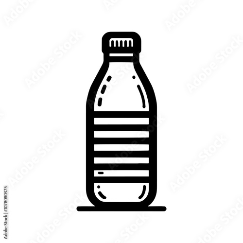 Simple Vector Icon of a water bottle – Logo Design Illustration