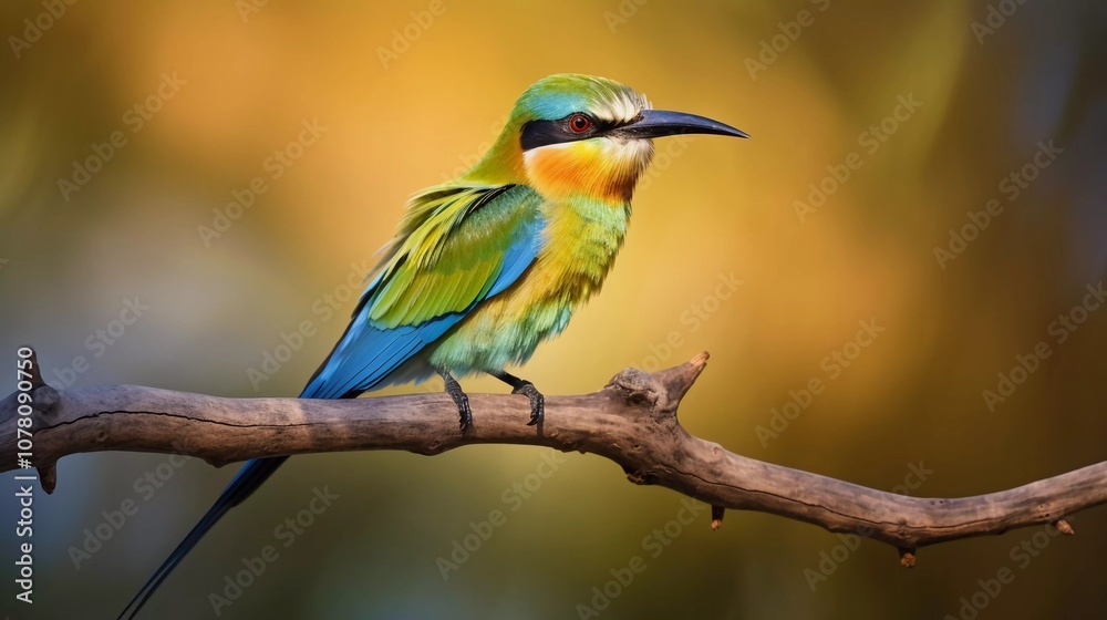 A colorful bird perched on a branch, showcasing its vibrant plumage in a natural setting. A colorful bird perched on a branch, showcasing its vibrant plumage in a natural setting.