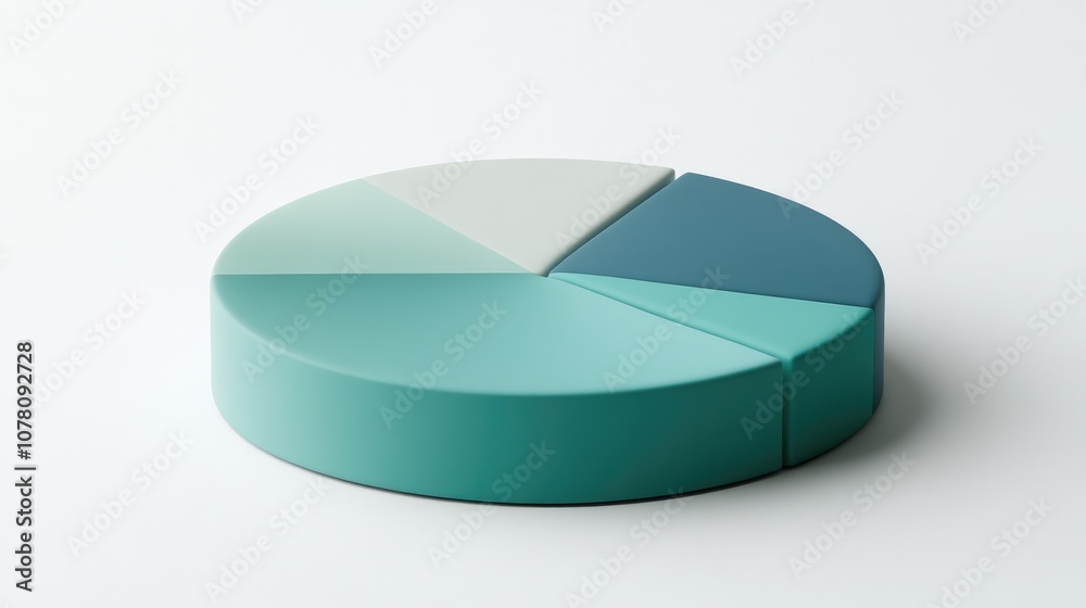 Modern Geometric Pie Chart in Soft Pastel Colors on a Minimalistic White Background for Business and Data Visualization Purposes Modern Geometric Pie Chart in Soft Pastel Colors on a Minimalistic White Background for Business and Data Visualization Purposes