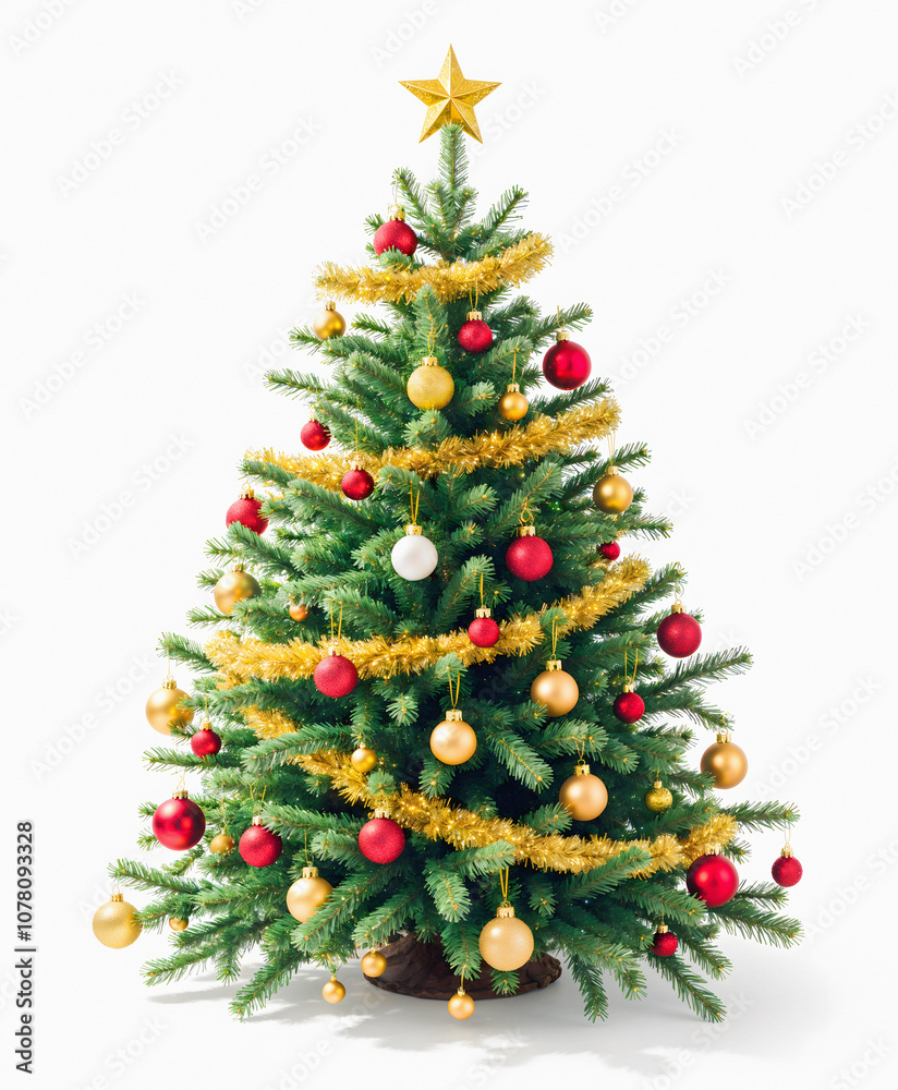 Christmas tree isolated on white background Christmas tree isolated on white background
