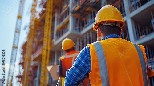 Construction structural engineer overseeing the structural integrity of large-scale construction projects, ensuring safety and compliance