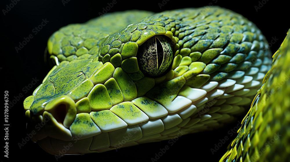 Fototapeta premium close up of a green snake